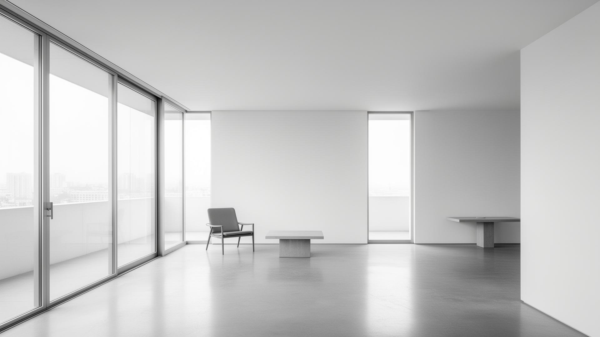 Modern apartment interior captured for inspection